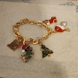 Juicy Couture Festive Gold Charm Bracelet